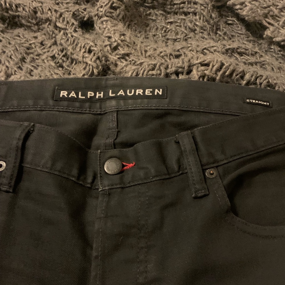 Ralph Lauren Black Jeans with Subtle Logo Patch